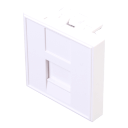 Plastron 1 RJ45 45x45 blanc